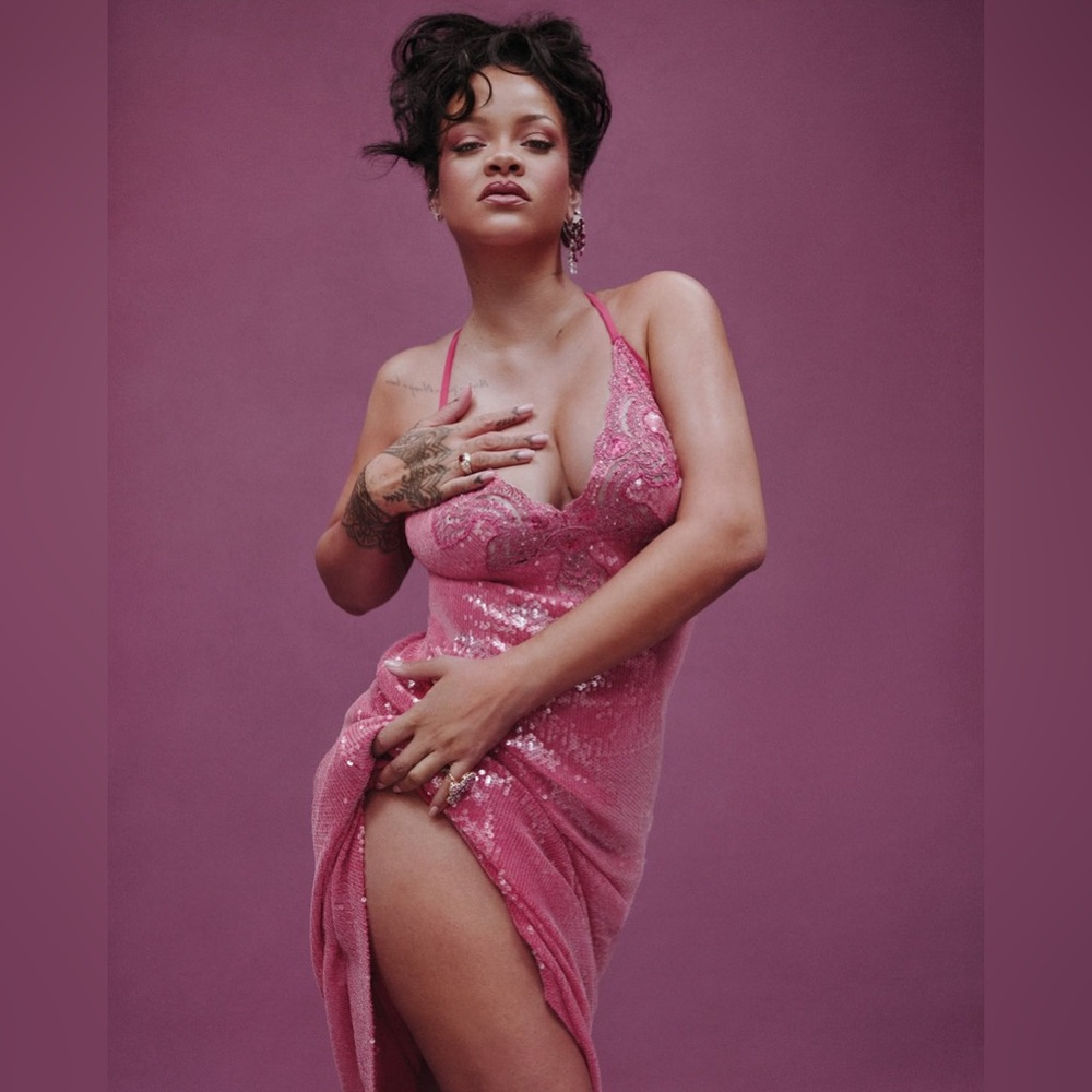 Savage X Fenty pink champagne on ice slip dress